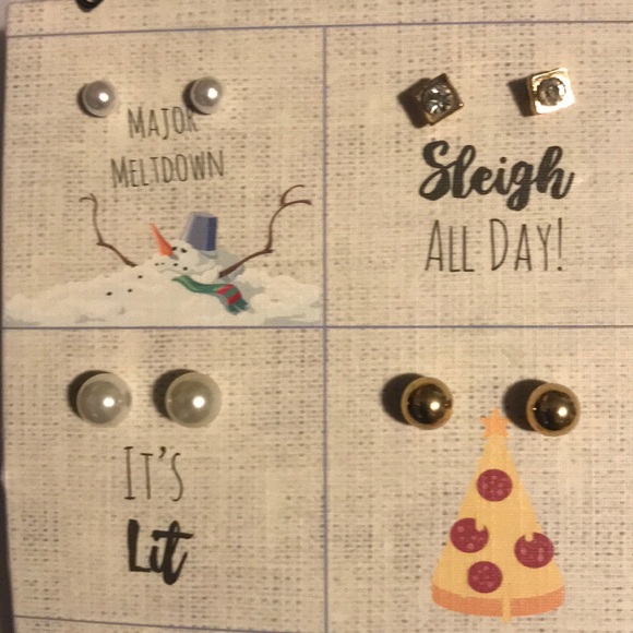 Midd Tattoo choker 12 different post earrings Nickel free - Picture 2 of 7